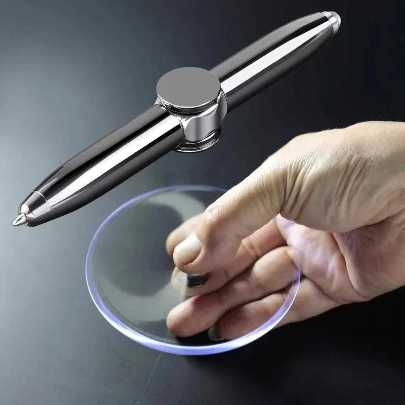 (Free Shipping TODAY Only!) Fidget Spinning Pen With LED Light-Silver - KOBETS