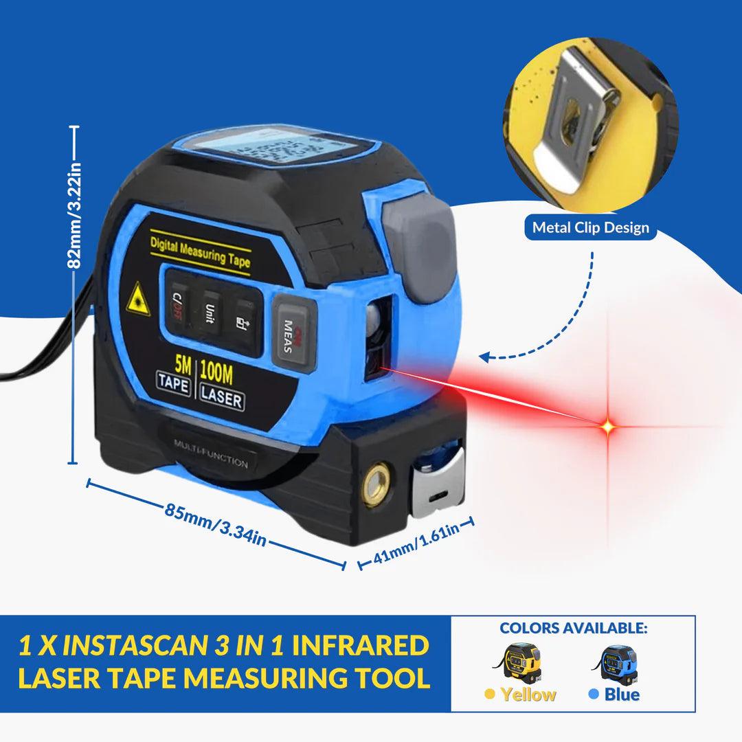 Instascan™ 3 in 1 Infrared Laser Tape Measuring Tool