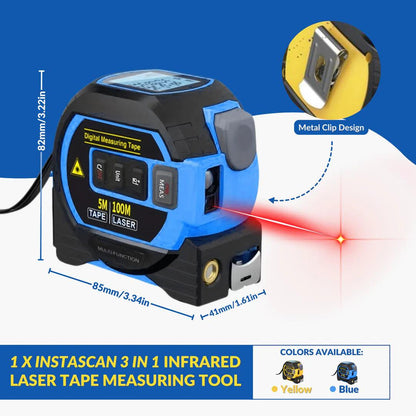 Instascan™ 3 in 1 Infrared Laser Tape Measuring Tool